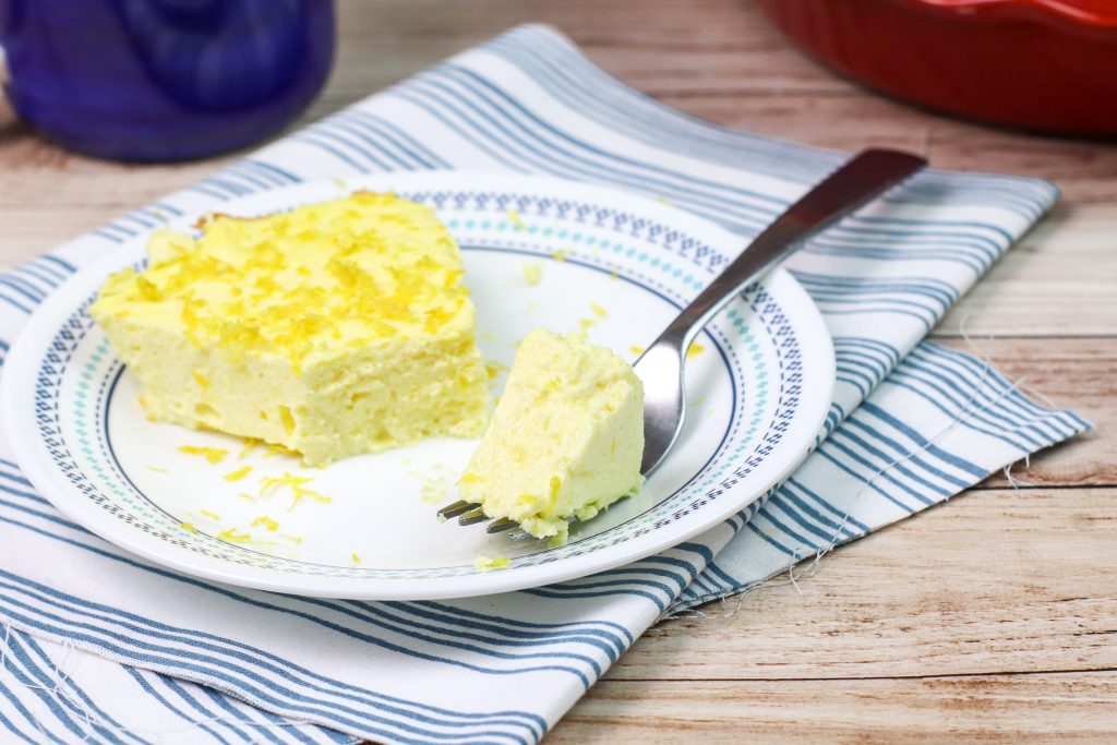 WW lemon cheesecake on a plate