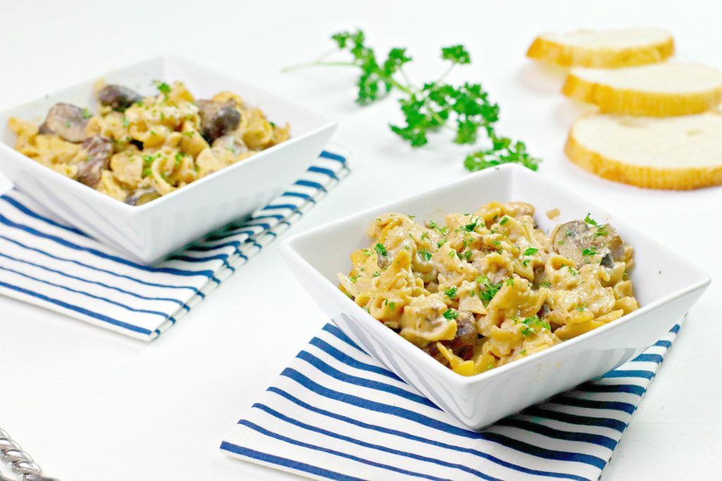 beef stroganoff in a bowl