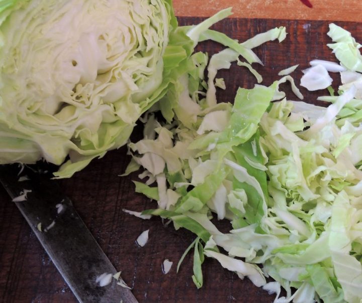 sliced cabbage for coleslaw recipe