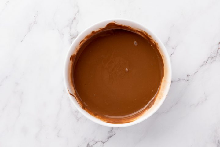 chocolate in a white bowl