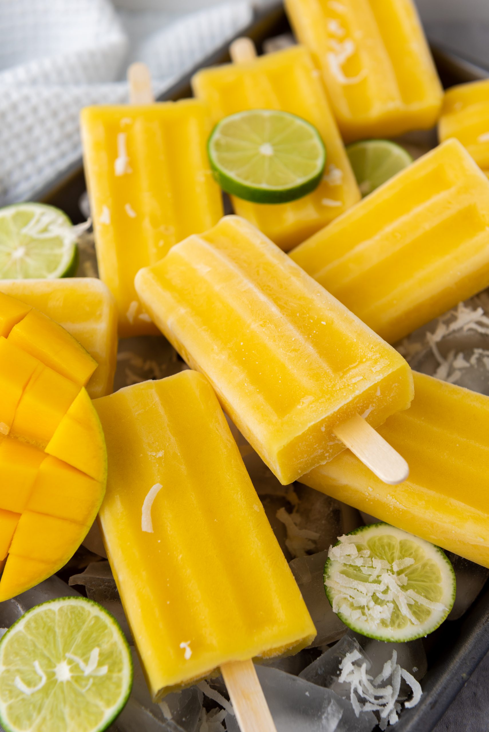 Coconut Lime Mango Popsicles - Low Point Recipes