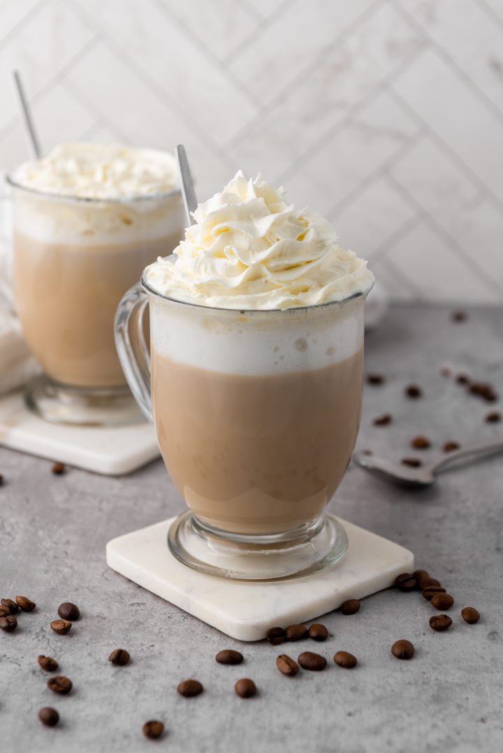 skinny vanilla latte in a mug