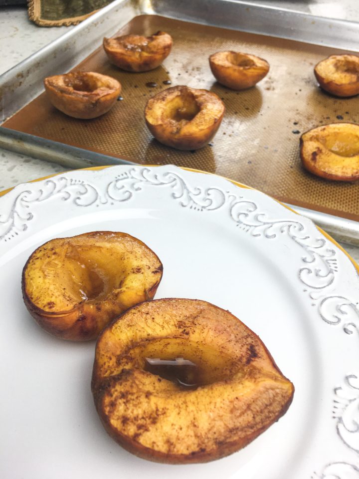 baked peaches without whipped cream or cool whip