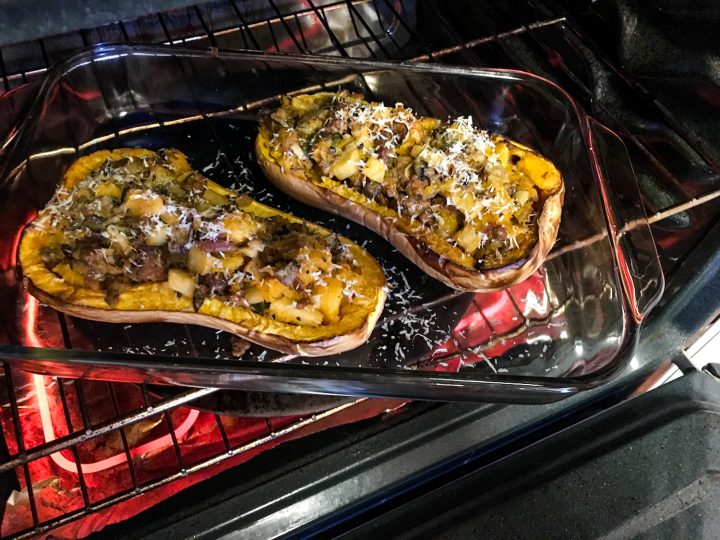 squash coming out of the oven