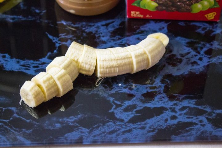 bananas cut on a board