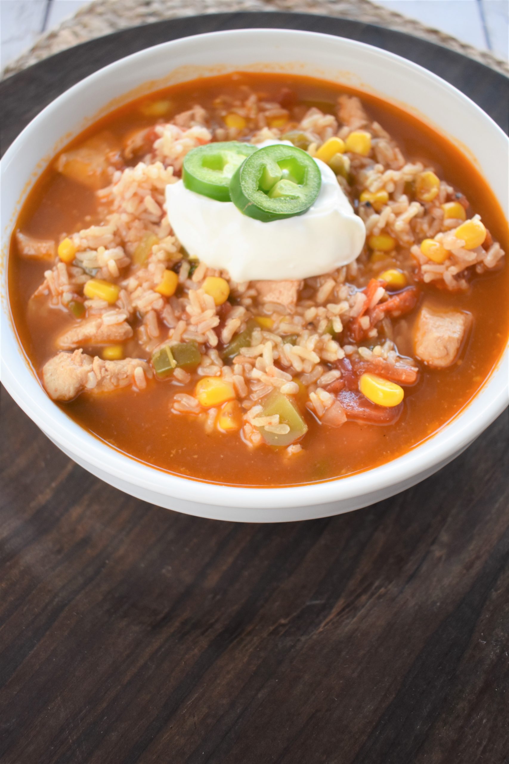 slow cooker southwest chicken rice soup