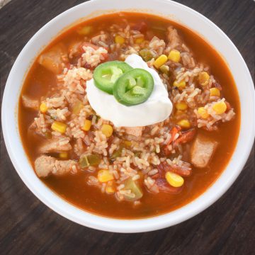 slow cooker southwest chicken rice soup