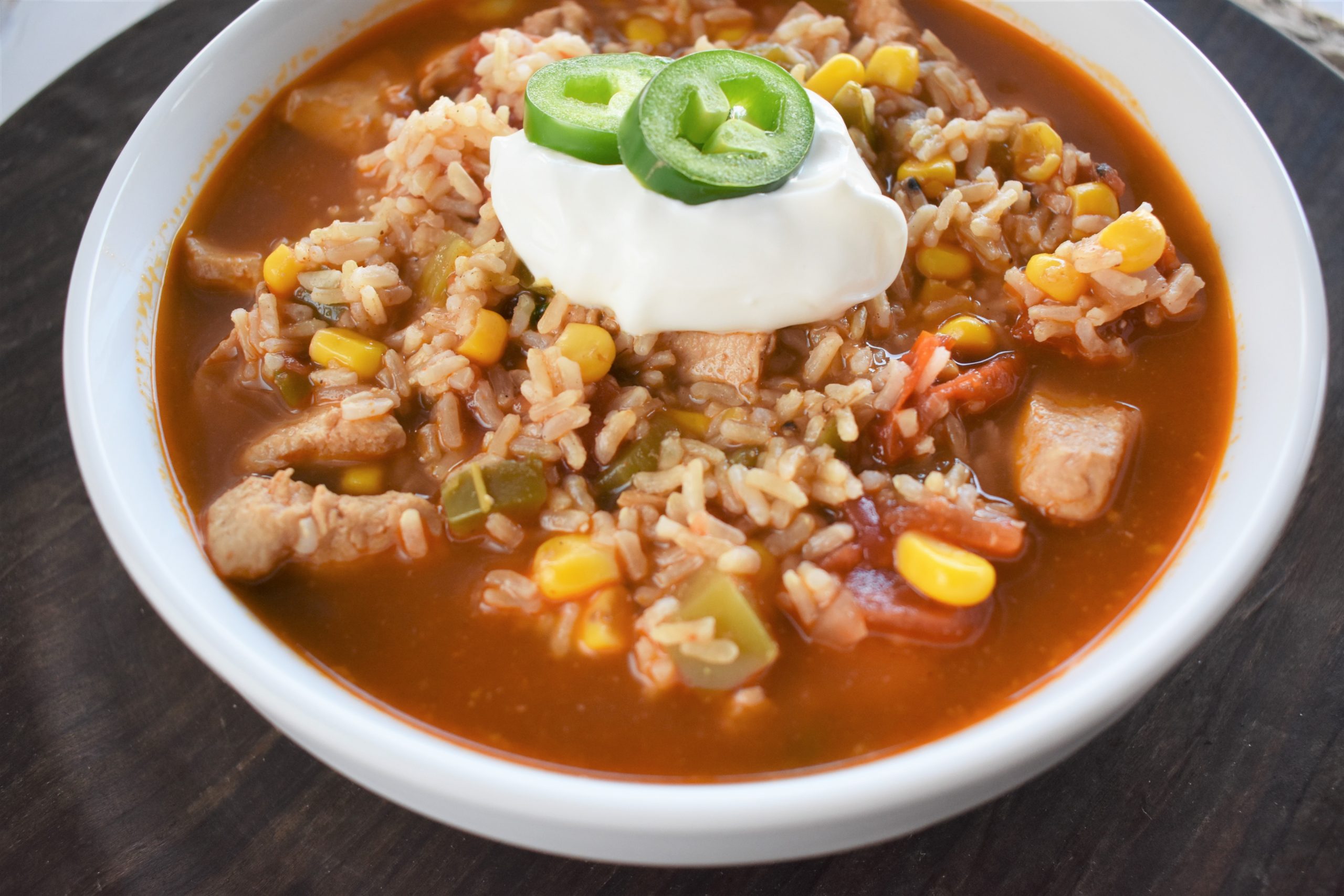 slow cooker southwest chicken rice soup