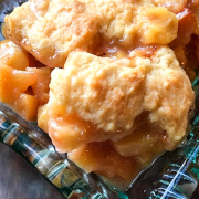 homemade peach cobbler