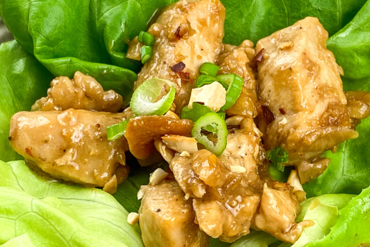 Cashew Chicken Wraps up close