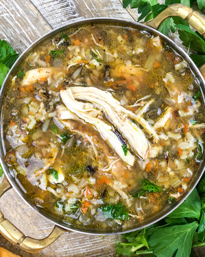 Instant Pot Chicken & Wild Rice Soup