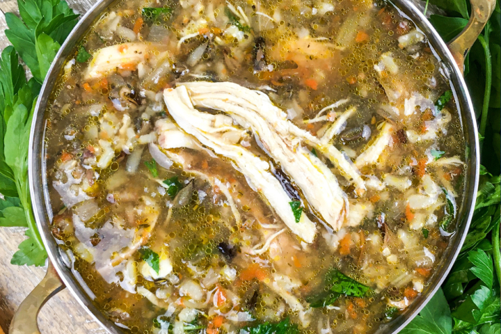 Instant Pot Chicken & Wild Rice Soup