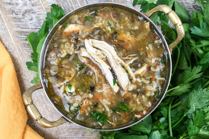 Instant Pot Chicken & Wild Rice Soup
