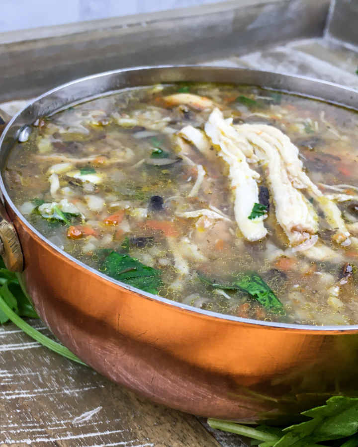 Instant Pot Chicken & Wild Rice Soup