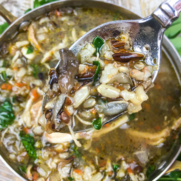 Instant Pot Chicken & Wild Rice Soup