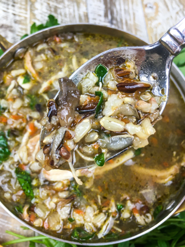 Instant Pot Chicken & Wild Rice Soup