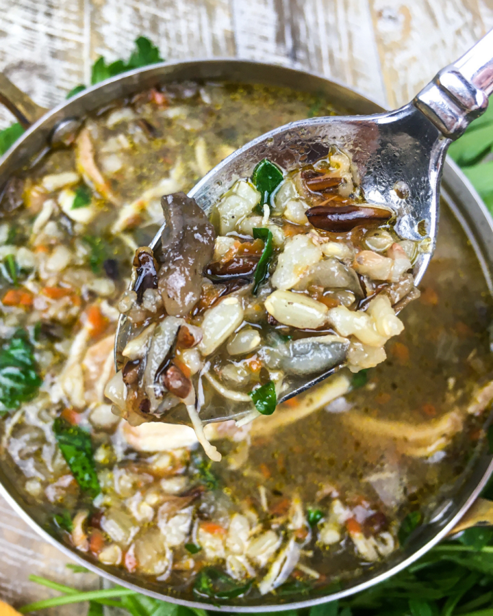Instant Pot Chicken & Wild Rice Soup